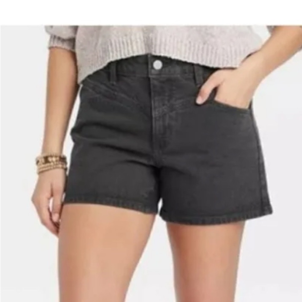 Vintage Black Denim Shorts